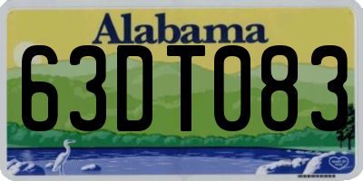 AL license plate 63DT083