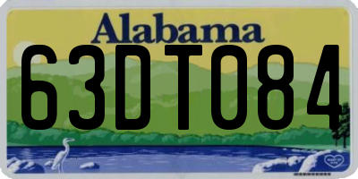 AL license plate 63DT084