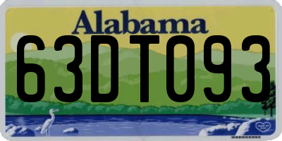 AL license plate 63DT093