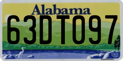 AL license plate 63DT097