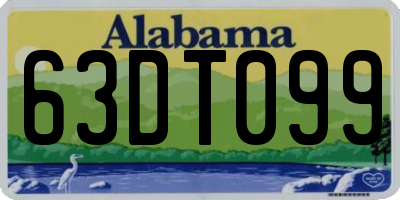 AL license plate 63DT099