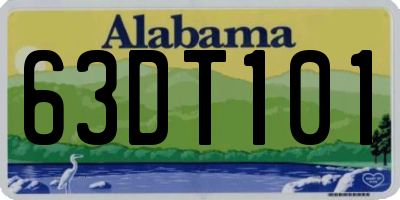 AL license plate 63DT101