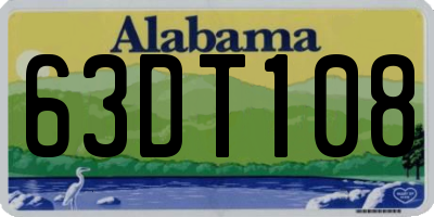 AL license plate 63DT108