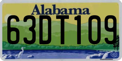 AL license plate 63DT109