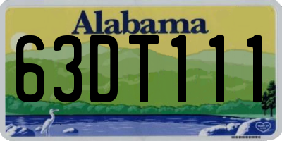 AL license plate 63DT111