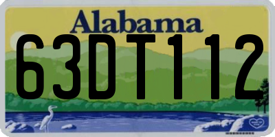 AL license plate 63DT112