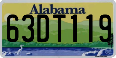 AL license plate 63DT119