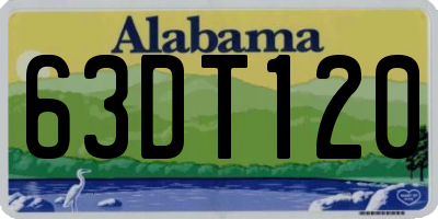 AL license plate 63DT120