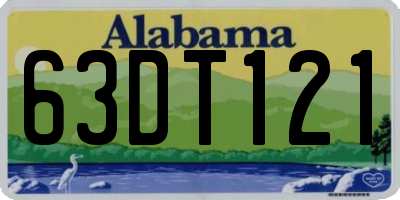AL license plate 63DT121