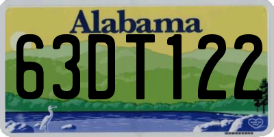 AL license plate 63DT122
