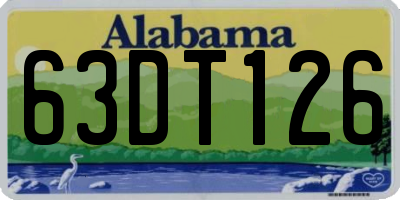 AL license plate 63DT126