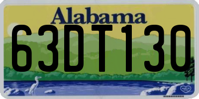 AL license plate 63DT130
