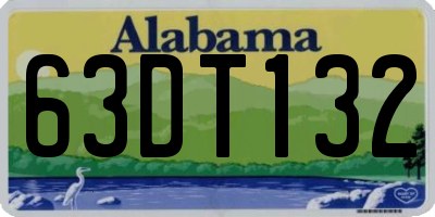 AL license plate 63DT132
