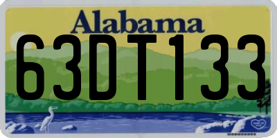 AL license plate 63DT133