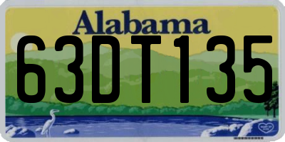 AL license plate 63DT135
