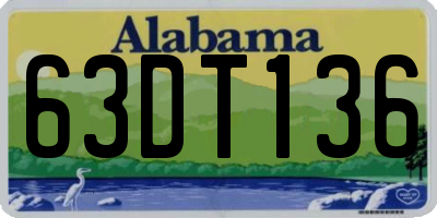 AL license plate 63DT136
