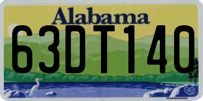 AL license plate 63DT140