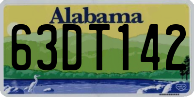 AL license plate 63DT142