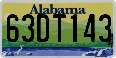 AL license plate 63DT143