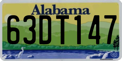 AL license plate 63DT147
