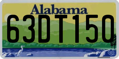 AL license plate 63DT150