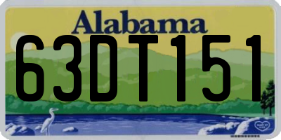 AL license plate 63DT151