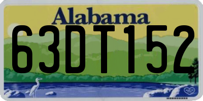 AL license plate 63DT152