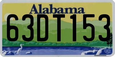 AL license plate 63DT153