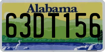 AL license plate 63DT156