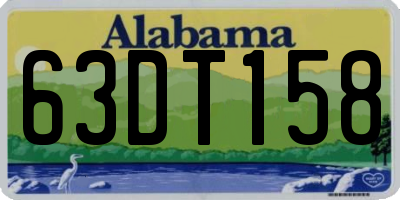 AL license plate 63DT158