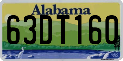 AL license plate 63DT160