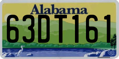 AL license plate 63DT161