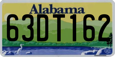 AL license plate 63DT162