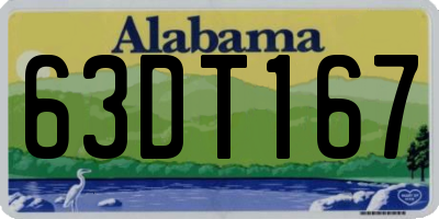 AL license plate 63DT167