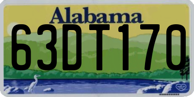 AL license plate 63DT170