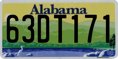 AL license plate 63DT171