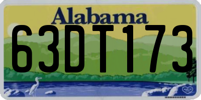 AL license plate 63DT173