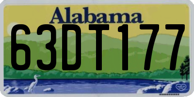 AL license plate 63DT177