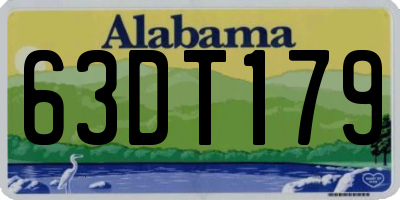 AL license plate 63DT179