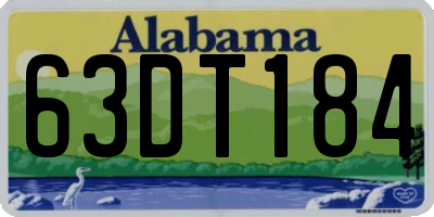 AL license plate 63DT184