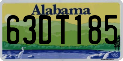 AL license plate 63DT185