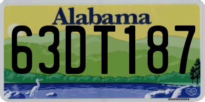 AL license plate 63DT187
