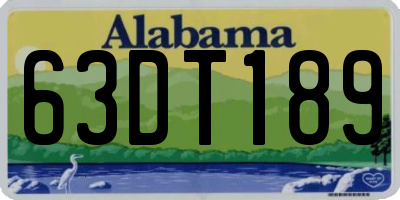 AL license plate 63DT189