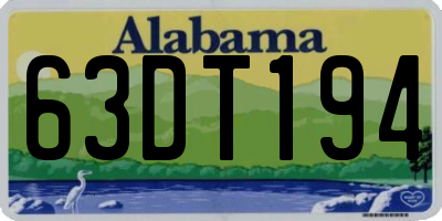 AL license plate 63DT194