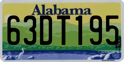 AL license plate 63DT195