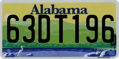 AL license plate 63DT196