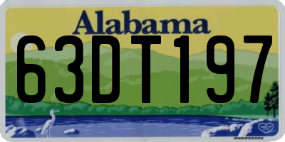 AL license plate 63DT197