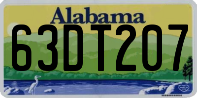 AL license plate 63DT207