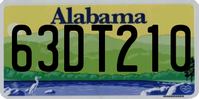 AL license plate 63DT210