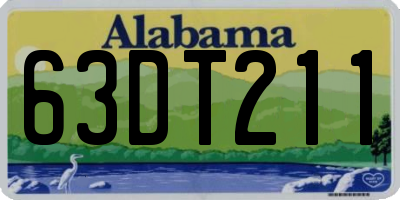 AL license plate 63DT211